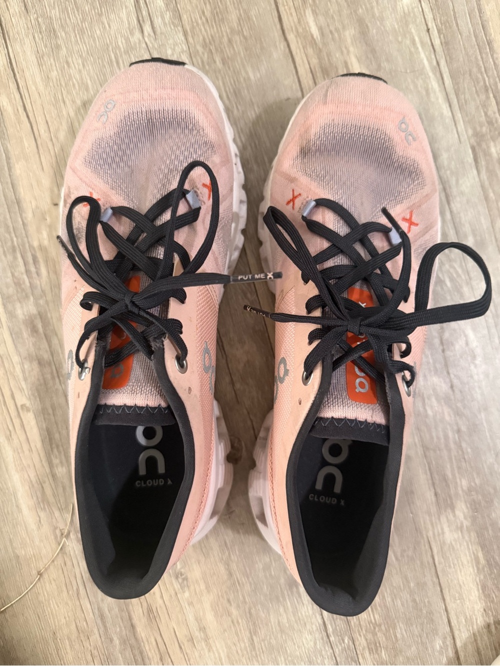 On Running Cloud X Women's Running Shoes in Pink size 8.